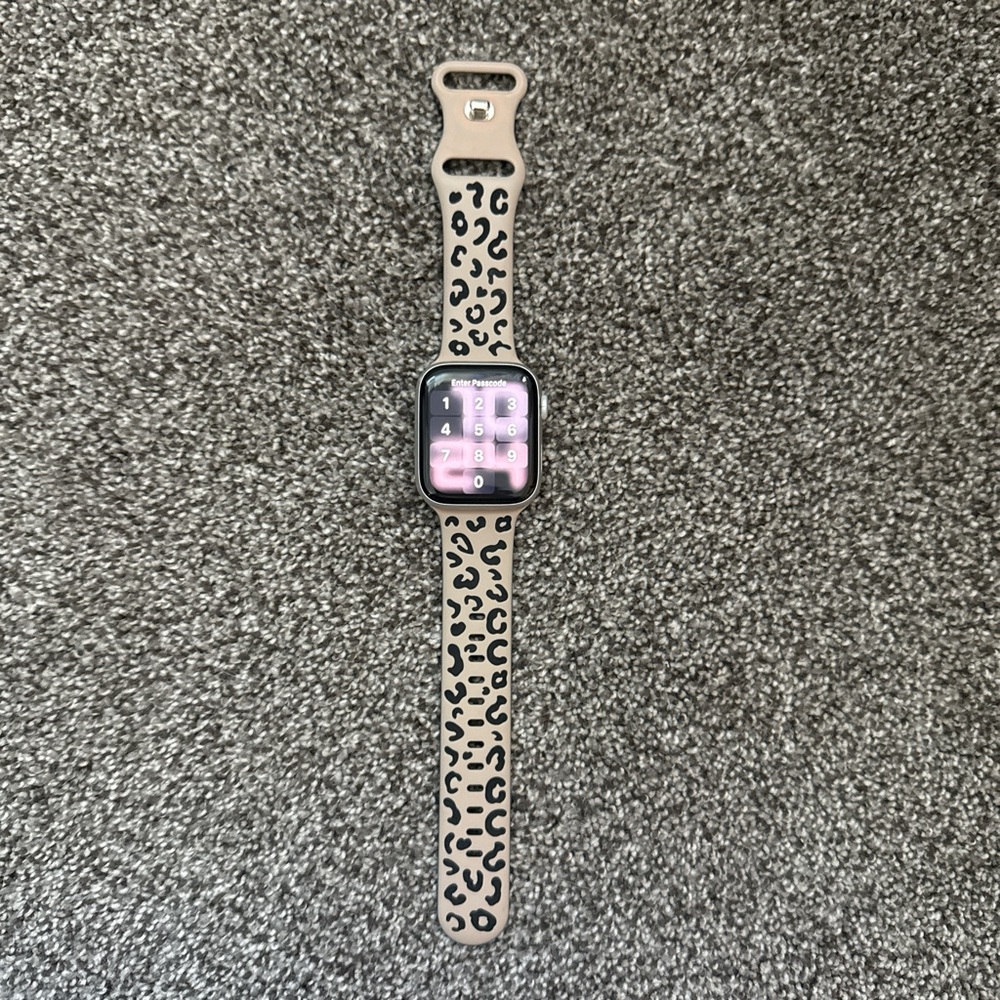 Apple Watch with Leopard Print Band